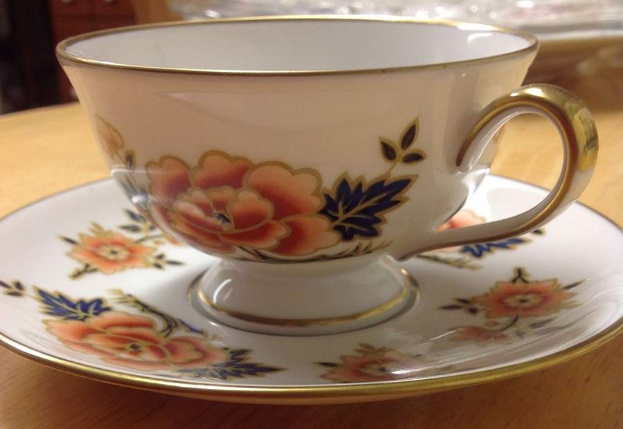 JKW82 Footed Cup & Saucer Set by JKW Bavaria-1