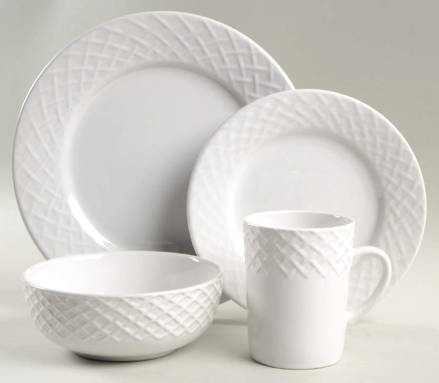 Basketweave 4 Piece Place Setting by JCPenney-1