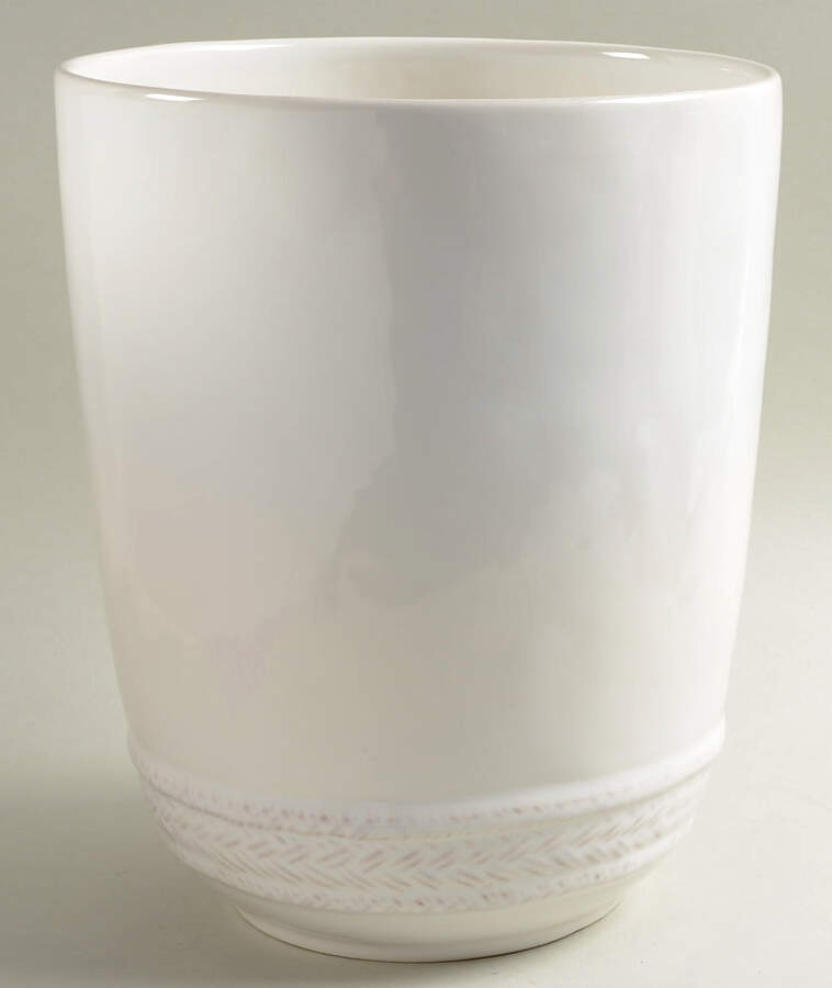 Le Panier Whitewash China Waste Basket by Juliska Ceramics-1