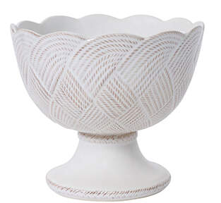 Le Panier Whitewash 8" Footed Bowl by Juliska Ceramics-1