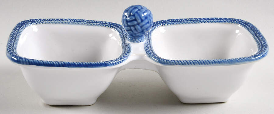 Le Panier Blue 2-Part Relish by Juliska Ceramics-1