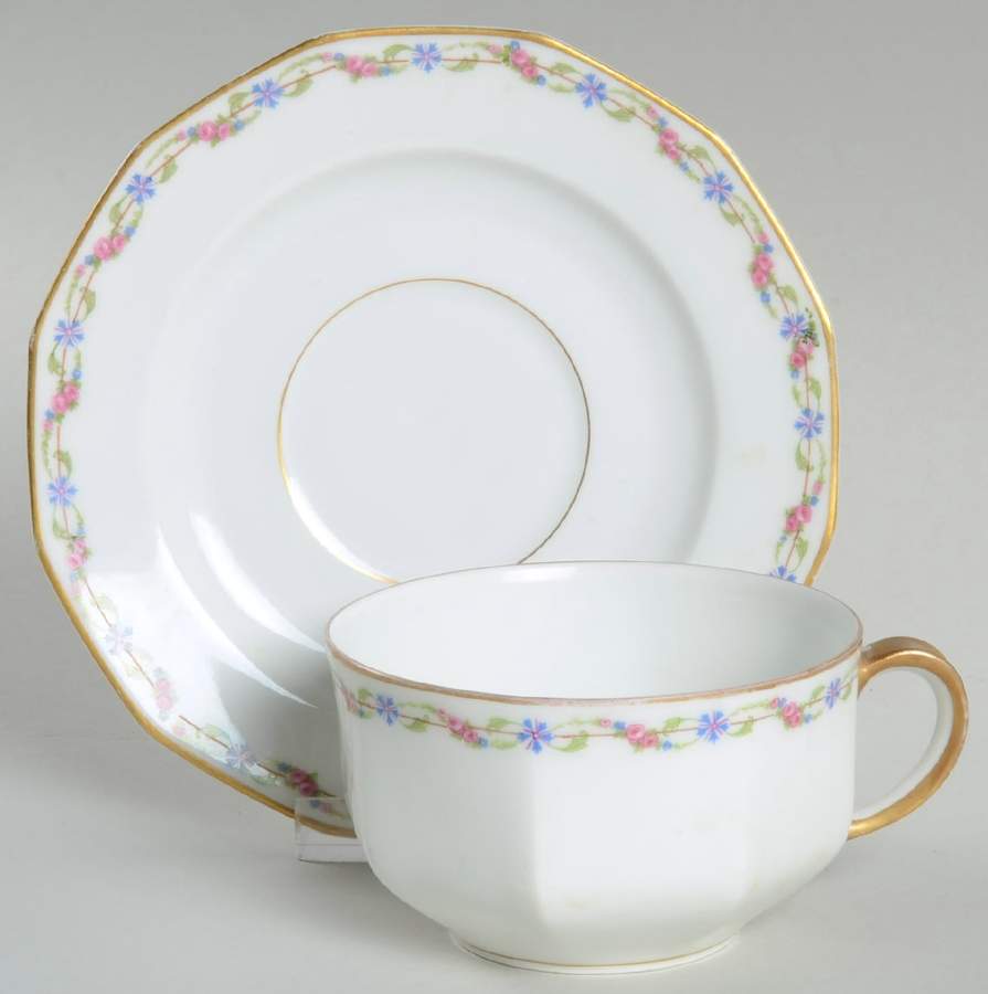 10124 Flat Cup & Saucer Set by Johann Haviland-1