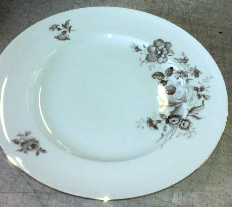 Twilight Rose (Platinum Trim) Dinner Plate by Johann Haviland-1