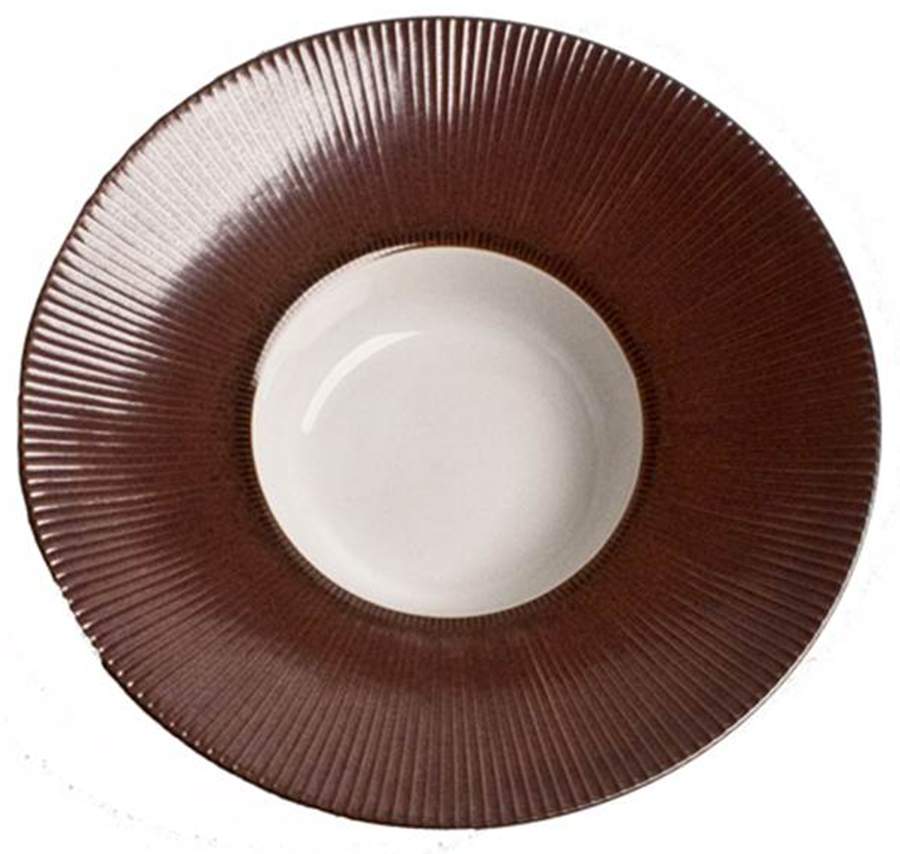 Bolero Granite Large Rim Soup Bowl by Jaune de Chrome-1