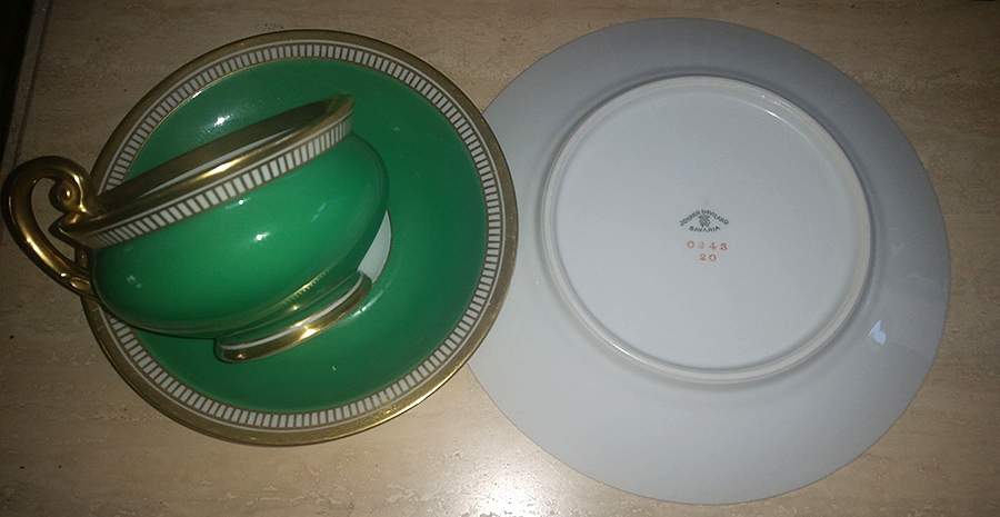 0243 Footed Cup & Saucer Set by Johann Haviland-1