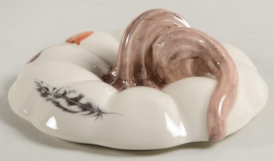 Forest Walk Lid for Small Figural Pumpkin Bowl by Juliska Ceramics-1