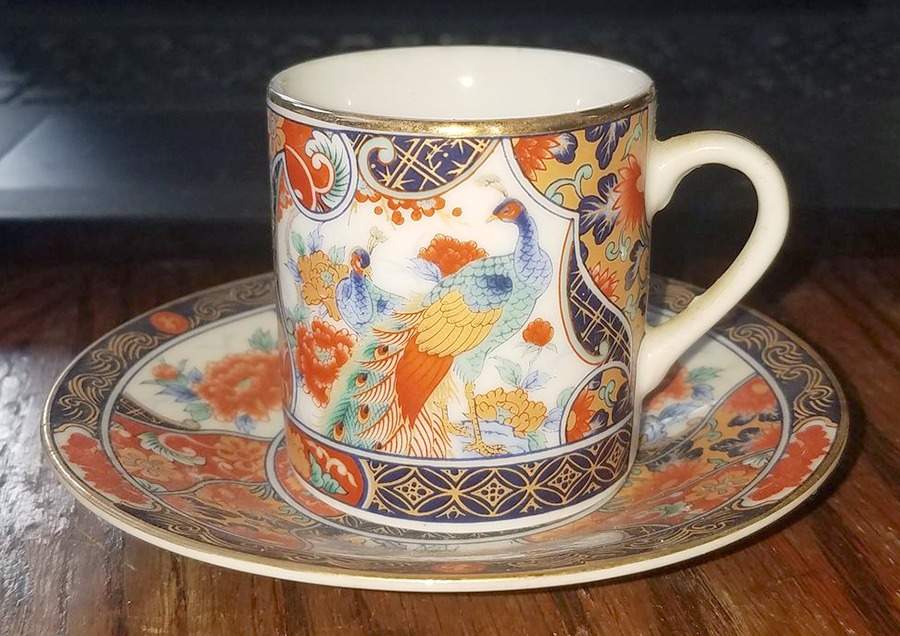 JAP1344 Flat Demitasse Cup & Saucer Set by Japan-1
