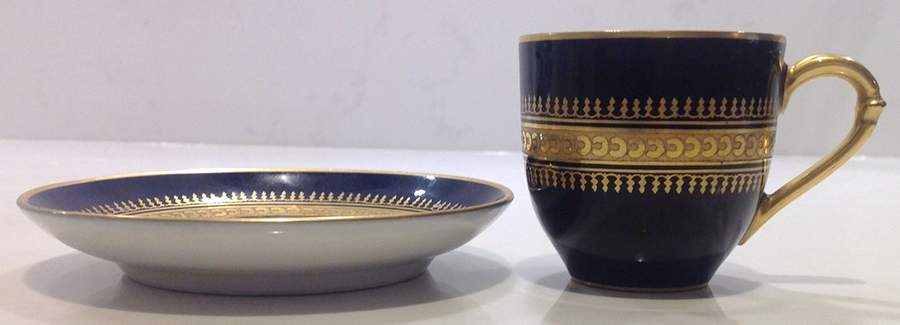 0101 Flat Demitasse Cup & Saucer Set by Jean Haviland-1