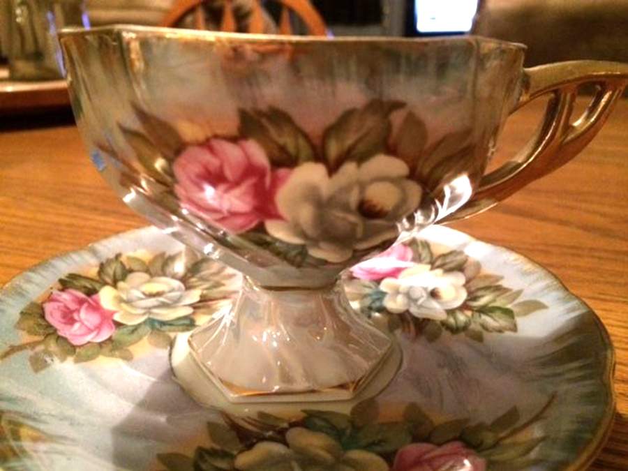 JAP1354 Footed Cup & Saucer Set by Japan-1