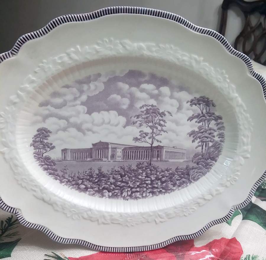 Century of Progress Mulberry 14" Oval Serving Platter by Johnson Brothers-1