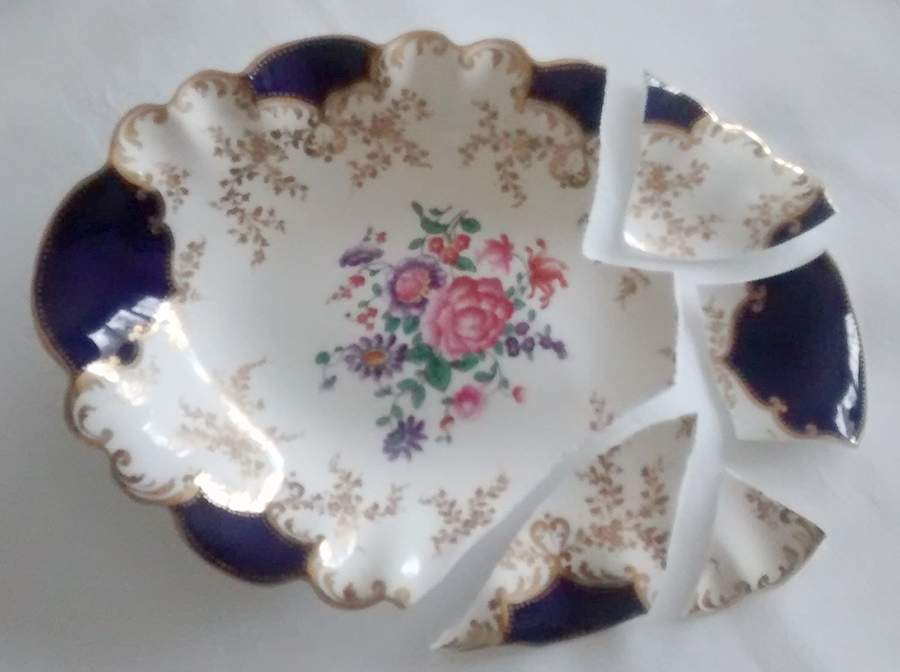 18403 10" Oval Vegetable Bowl by George Jones & Sons-1