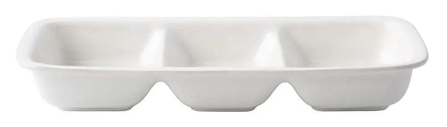 Puro Whitewash 3 Part Rectangular Divided Server by Juliska Ceramics-1