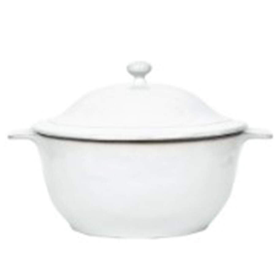 Puro Whitewash 3.5 Quart Round Covered Casserole by Juliska Ceramics-1