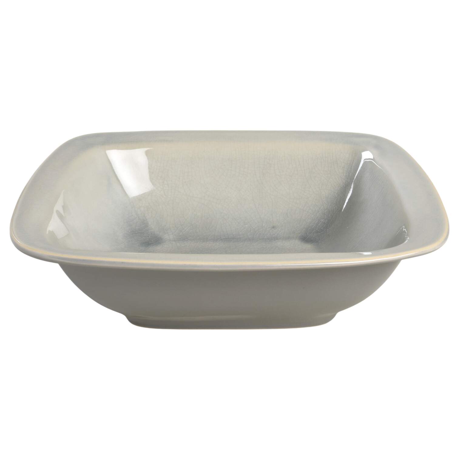 Puro Mist Grey Crackle 10" Square Serving Bowl by Juliska Ceramics-1