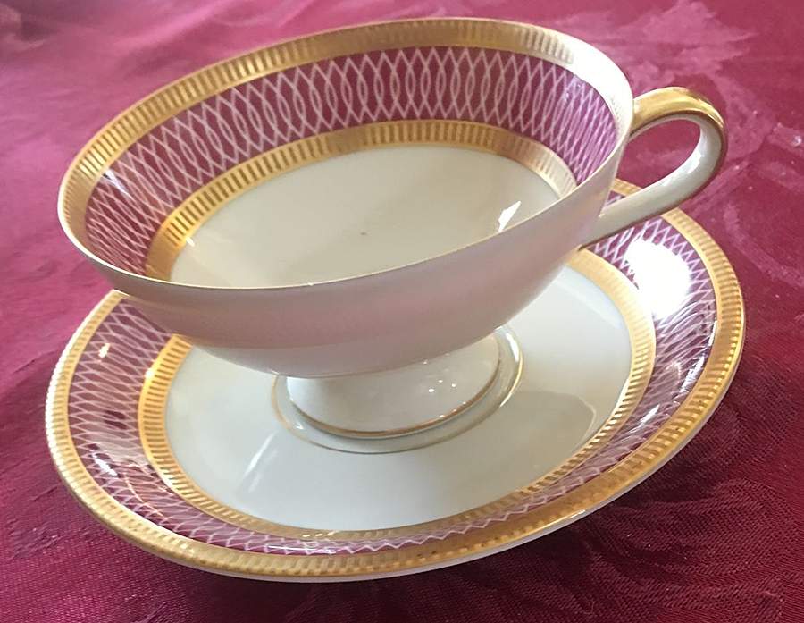 02529 Footed Cup & Saucer Set by Johann Haviland-1