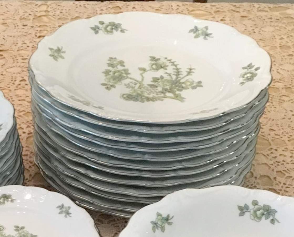 Indian Tree Platinum Trim Dinner Plate by Johann Haviland-1