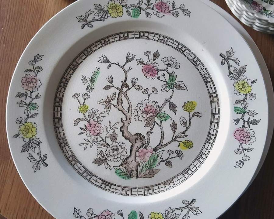 Indian Tree (No Border Design) Dinner Plate by Nasco (Japan)-1
