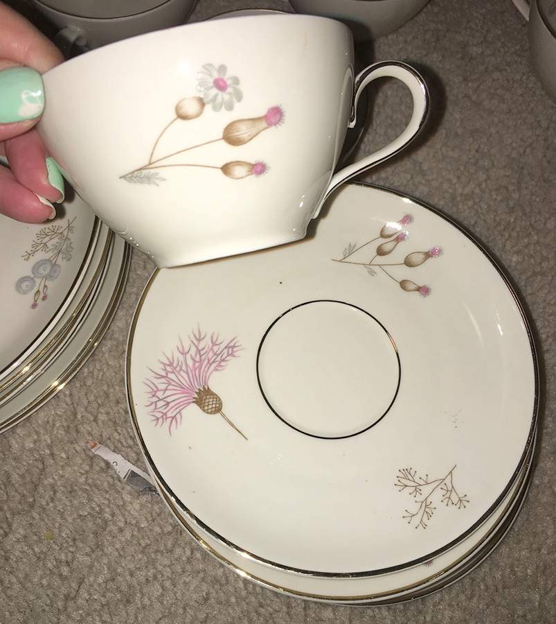 2113 Flat Cup & Saucer Set by Johann Seltmann-1
