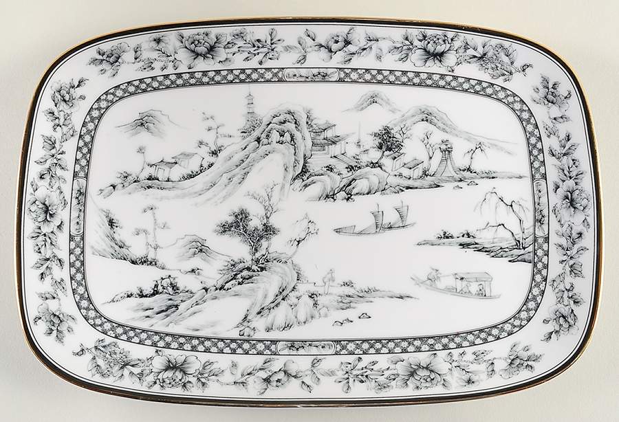 Chinese Mountain View 11" Rectangular Serving Platter by Museum of Modern Art-1