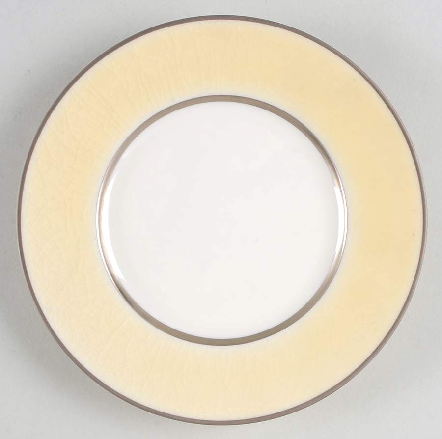 Crackle Iced Up Yellow Bread & Butter Plate by Jaune de Chrome-1