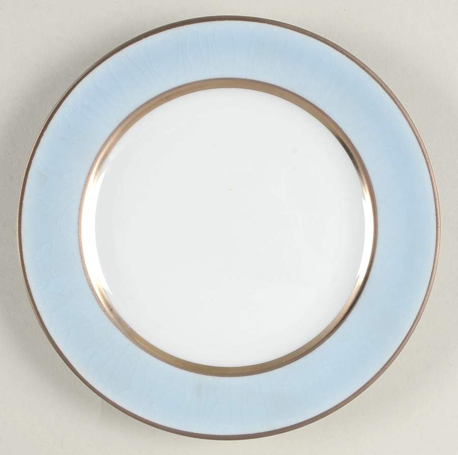 Blue Crackle Bread & Butter Plate by Jaune de Chrome-1