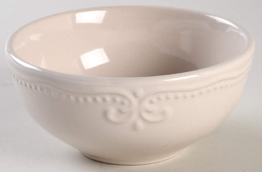 Scroll White Fruit/Dessert (Sauce) Bowl by JCPenney-1