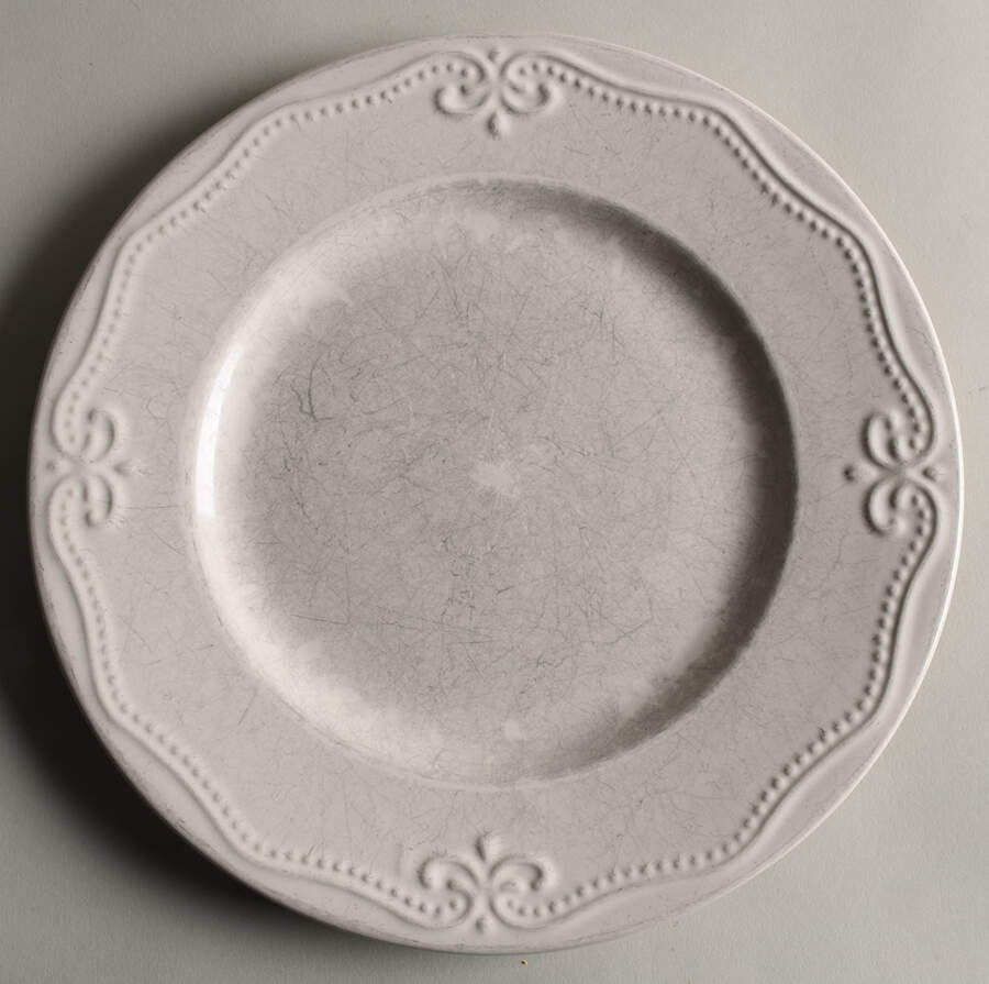 Scroll White Dinner Plate by JCPenney-1