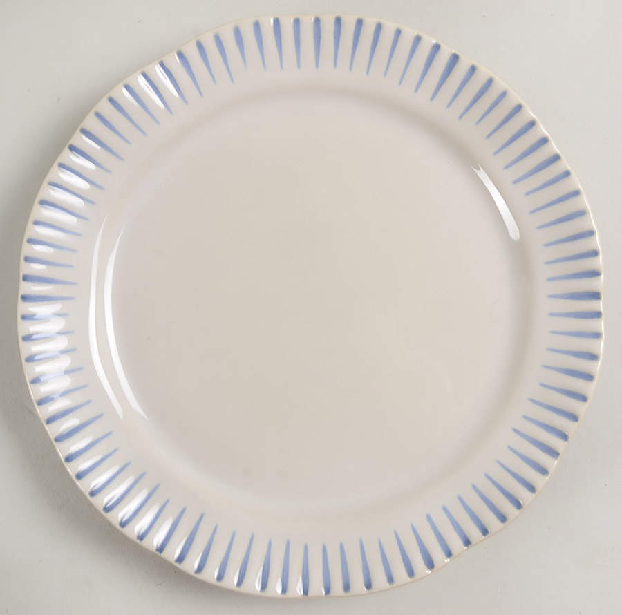 Sitio Stripe Indigo Salad/Dessert Plate by Juliska Ceramics-1