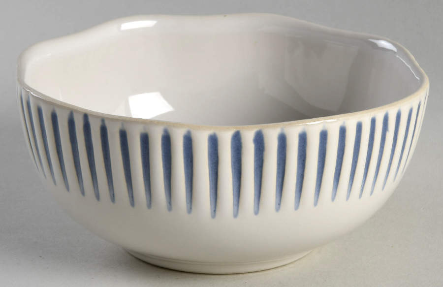 Sitio Stripe Indigo Coupe Cereal Bowl by Juliska Ceramics-1