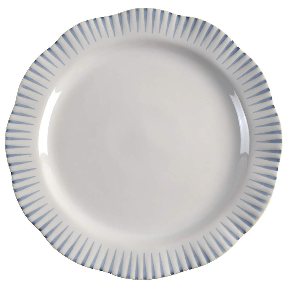 Sitio Stripe Indigo Dinner Plate by Juliska Ceramics-1