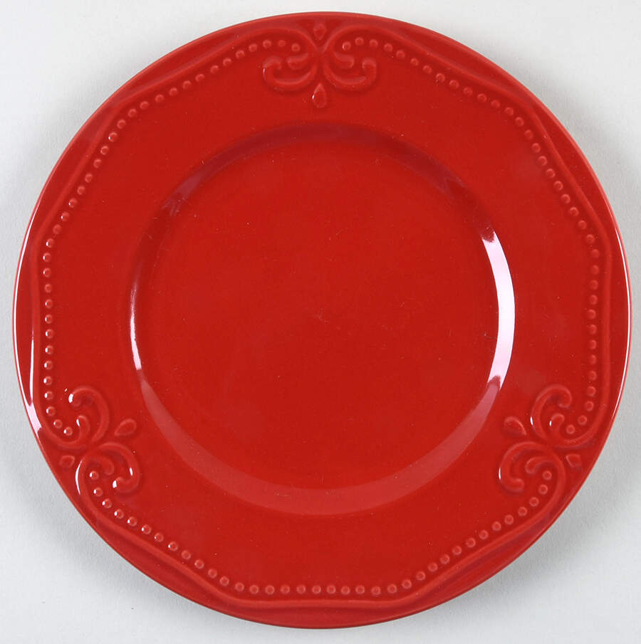 Scroll Red Salad Plate by JCPenney-1