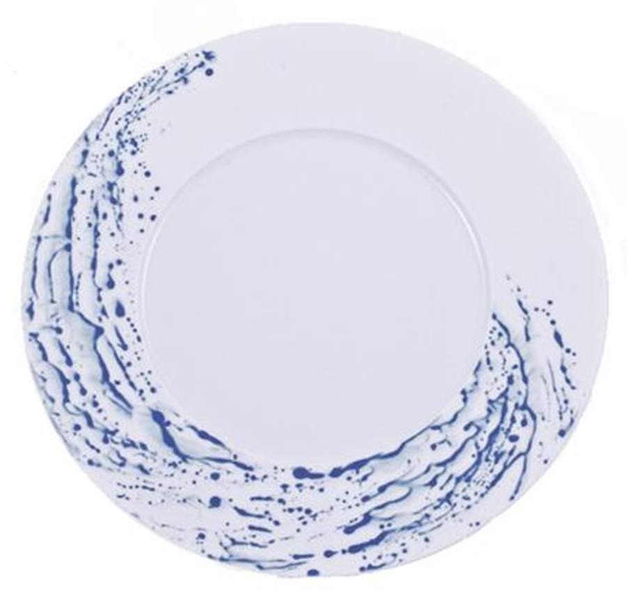 Blue Impression Dinner Plate by Jaune de Chrome-1