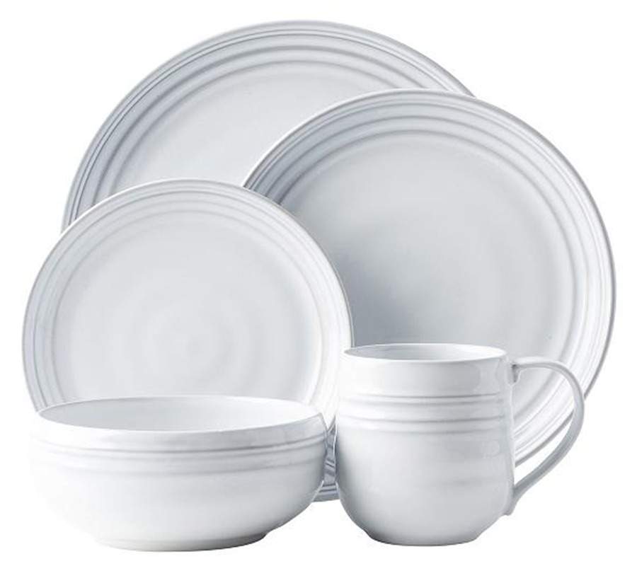 Bilbao White Truffle Dinner Plate by Juliska Ceramics-1