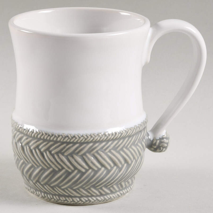 Le Panier Mist (Grey) Mug by Juliska Ceramics-1