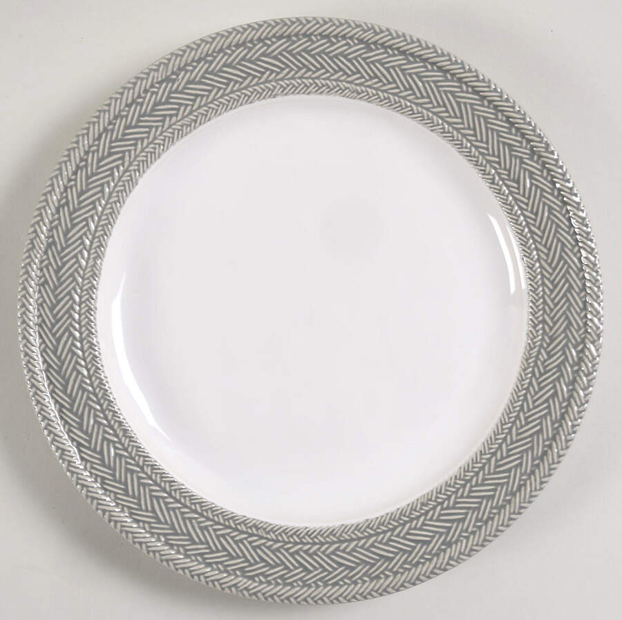 Le Panier Mist (Grey) Dinner Plate by Juliska Ceramics-1
