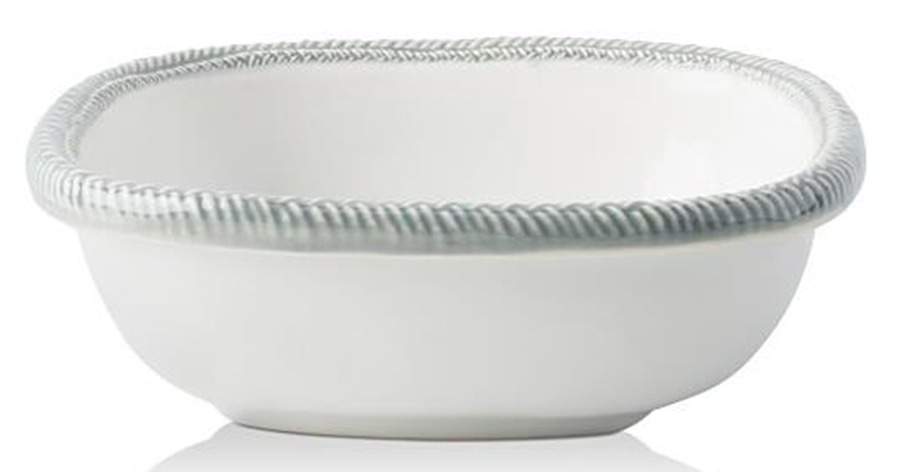 Le Panier Mist (Grey) 9" Square Serving Bowl by Juliska Ceramics-1