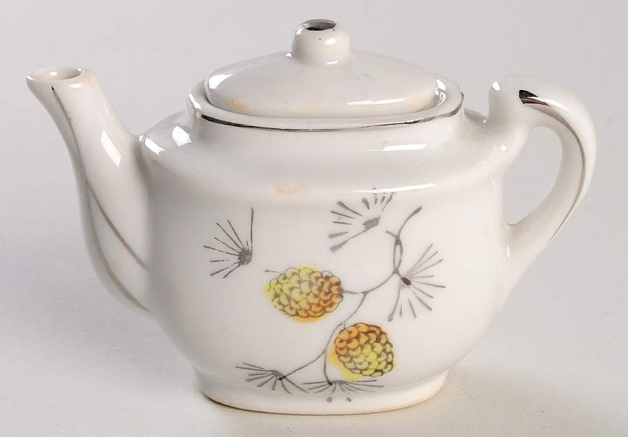 Pinecone (Child's Set Made in Japan) Toy Teapot & Lid by Japan-1