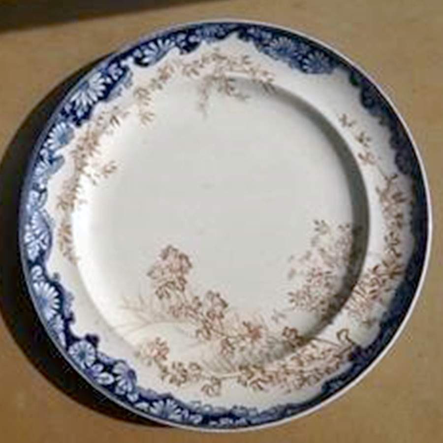 Chatsworth Blue, Brown Salad Plate by George Jones & Sons-1
