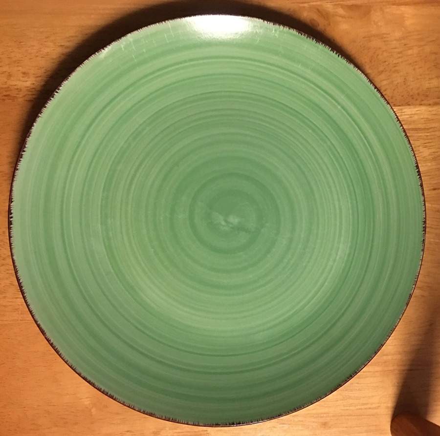 JR22 Green Dinner Plate by JR2-1