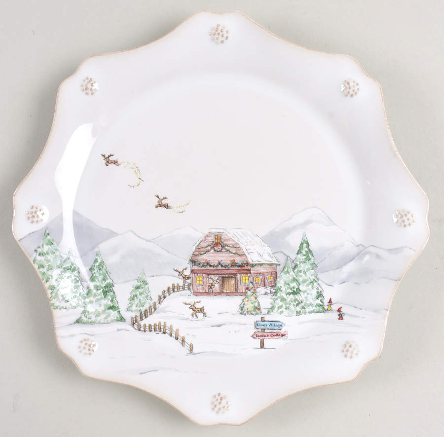 Berry and Thread North Pole Salad Plate by Juliska Ceramics-1