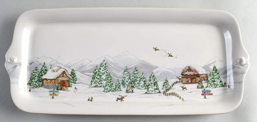 Berry and Thread North Pole 14" Rectangular Tray by Juliska Ceramics-1