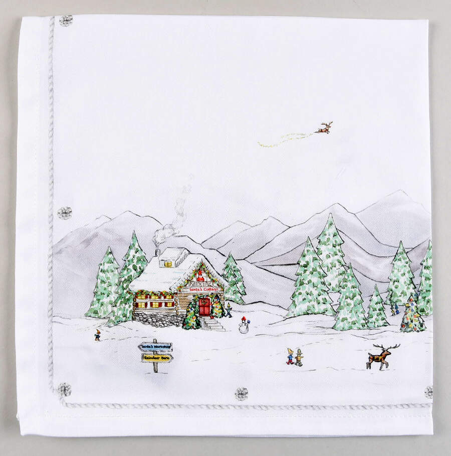 Berry and Thread North Pole 22" Cloth Napkin by Juliska Ceramics-1