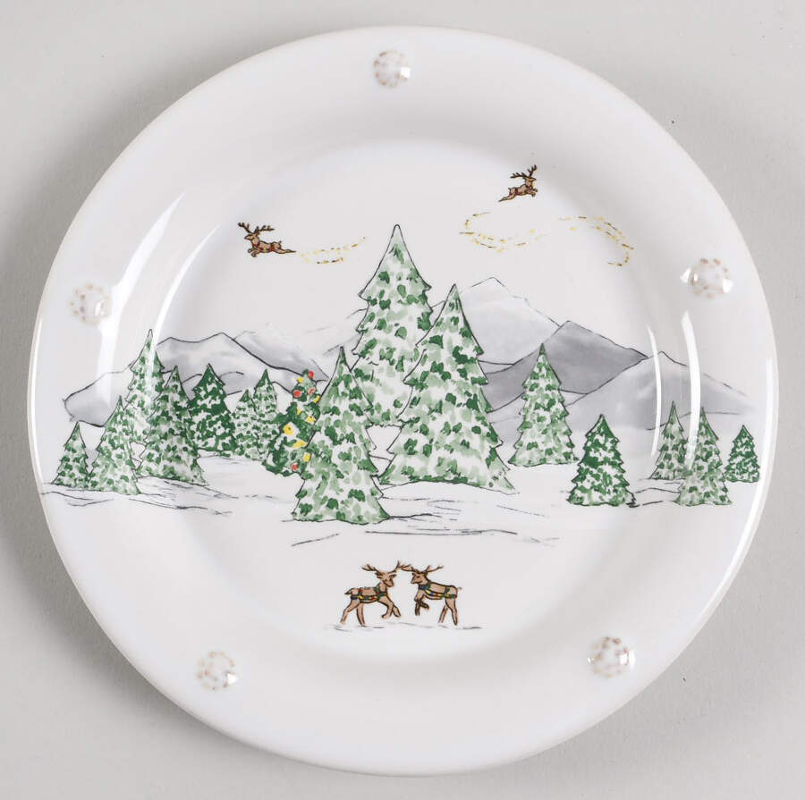 Berry and Thread North Pole Cocktail Plate by Juliska Ceramics-1
