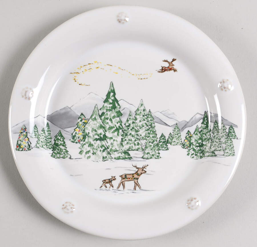 Berry and Thread North Pole Cocktail Plate by Juliska Ceramics-1