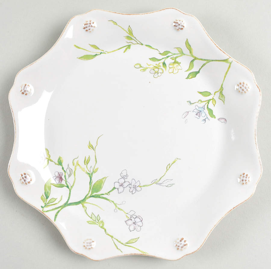 Berry and Thread Floral Sketch Dessert Luncheon Plate by Juliska Ceramics-1