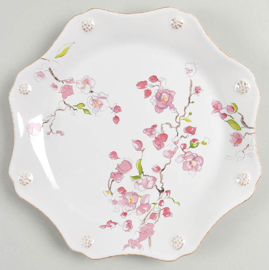 Berry and Thread Floral Sketch Dessert Luncheon Plate by Juliska Ceramics-1