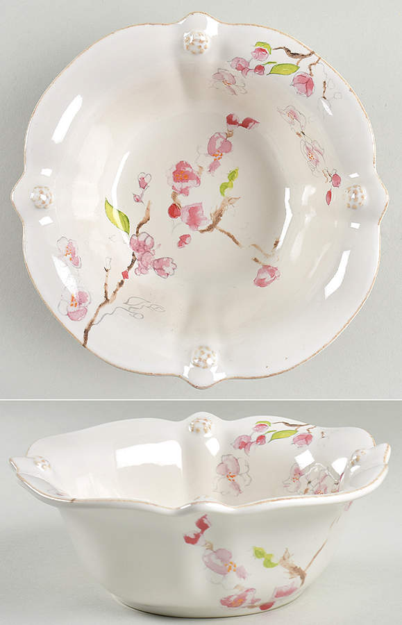 Berry and Thread Floral Sketch Rim Cereal Bowl by Juliska Ceramics-1