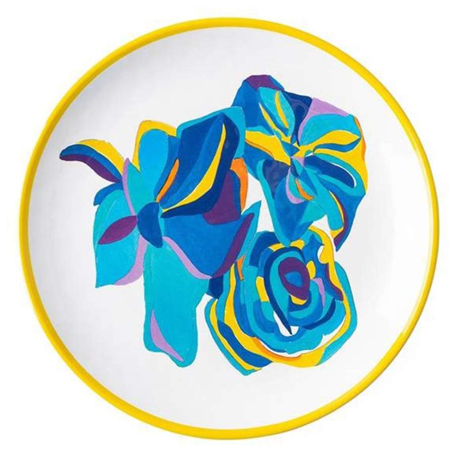 Blue Rose Melamine Melamine Salad Plate by Juliska Ceramics-1