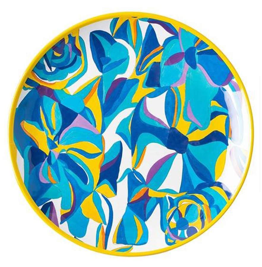 Blue Rose Melamine Melamine Dinner Plate by Juliska Ceramics-1