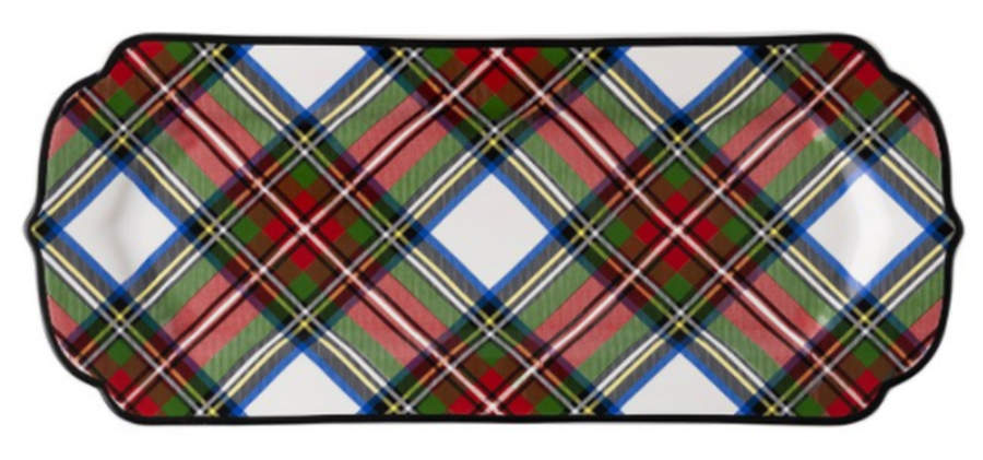 Stewart Tartan 15" Rectangular Tray by Juliska Ceramics-1